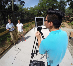 Sean Pitts behind the iPad livestream rig